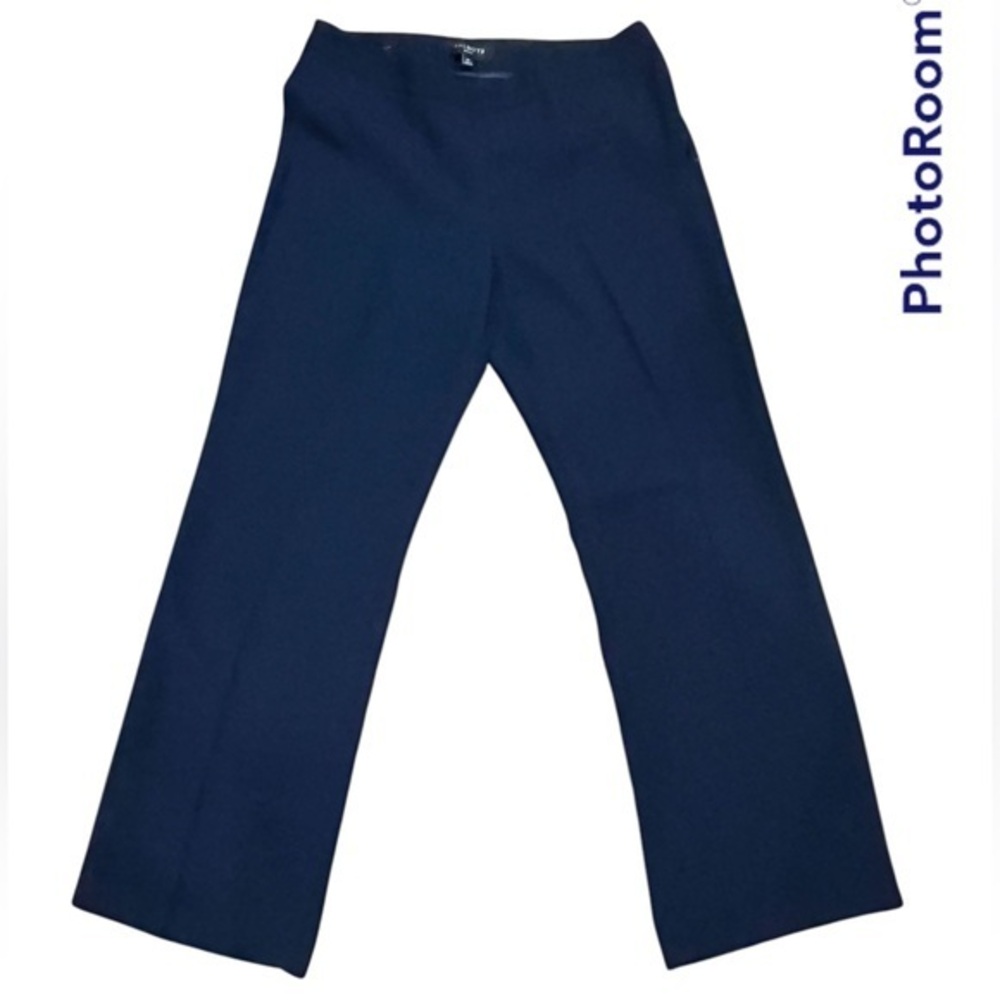 Talbots Heritage Navy Blue Pants wide leg unlined size 6 Petite